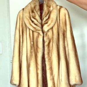 Women's Authentic 100% Mink Fur Coat
